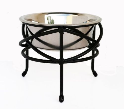raised dog feeding station